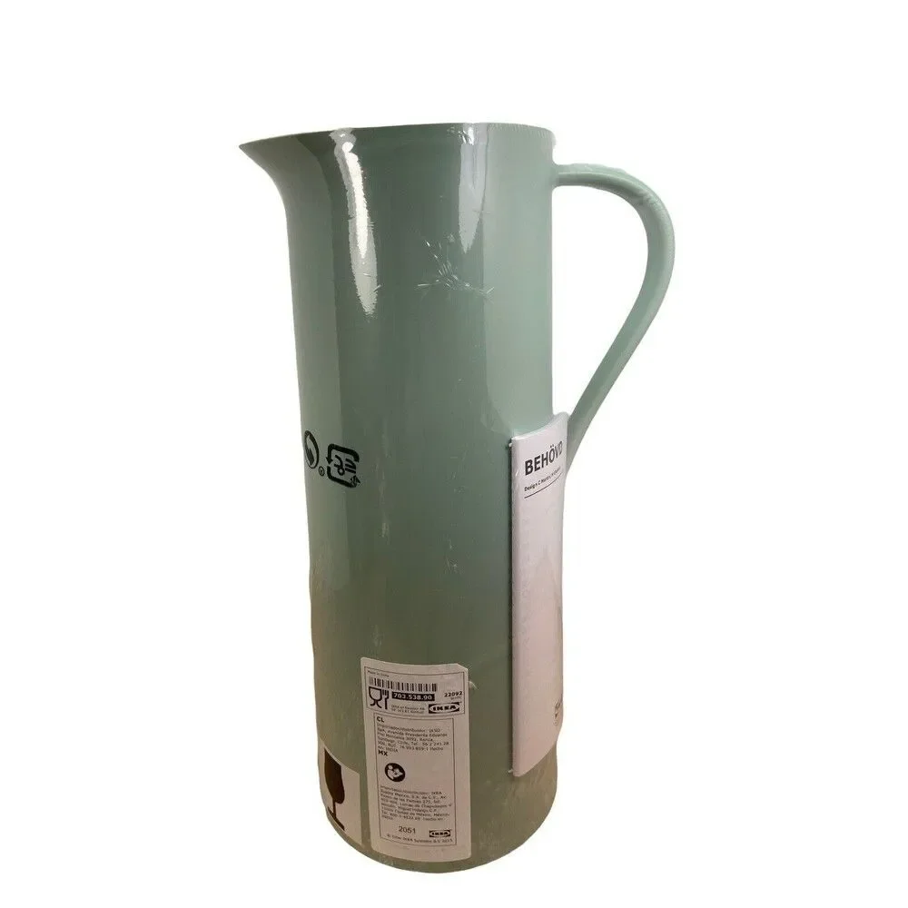 Ikea Bhvod Vacuum Flask Light Green Beige 34 oz With Tags